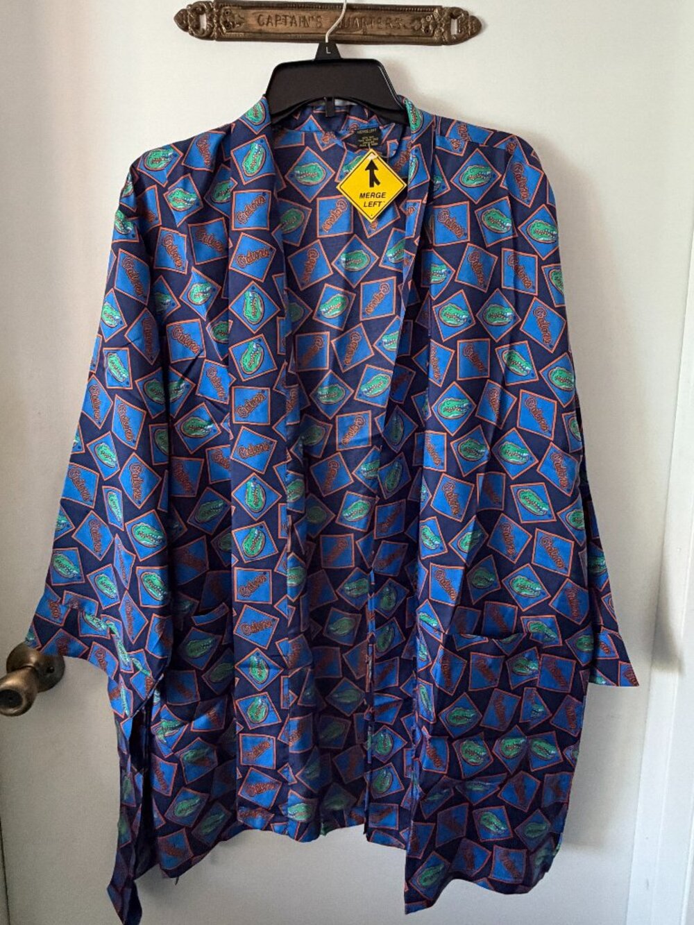 Florida Gators 100% Silk Short  Kimono Robe One Size Merge Left 1997